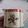 Vintage Villeroy and Boch sugar bowl and milk jug in Festive Memories pattern. Image 10