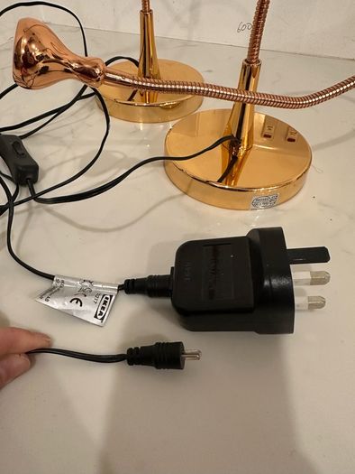 2 rose gold ikea flexible lamps