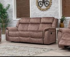 Gresham 3+2 or 3+1+1 Sand Fabric Recliner Sofa Set