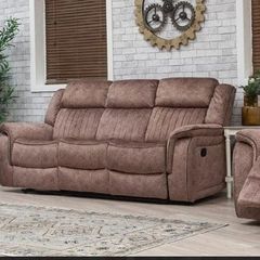 Gresham 3+2 or 3+1+1 Sand Fabric Recliner Sofa Set