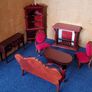 Victorian style dolls house furniture - sofa sets - mahogany Image 2