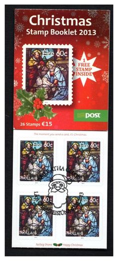 2013 Ireland Christmas Self-adhesive Commemorative Stamps Booklet Fine Used With Dublin Pictorial Cancel (first day)