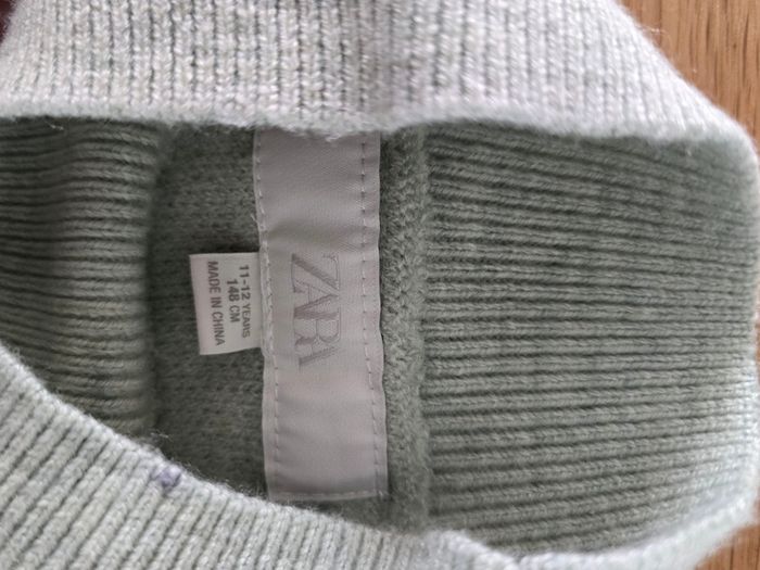 Zara Girls Light Mint Green Knitted Co ord Set