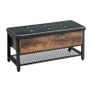 New Vintage Shoe Storage Bench Bed End Stool With Padded Seat  - FREE P&P Image 2