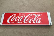Coca Cola Sign large Metal Display 36" x 10"