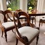 William IV style flame mahogany table & chairs Image 7