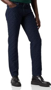 Tommy Hilfiger Men's Tapered Moore Rgd Monogram MW0MW29399 Jeans 30W / 34 L  Dark Blue