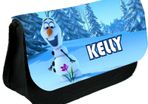 Disney Frozen Olaf personalised pencil case Make up bag School Birthday Gift Boys Girls with your own name on it! / back to school stationery