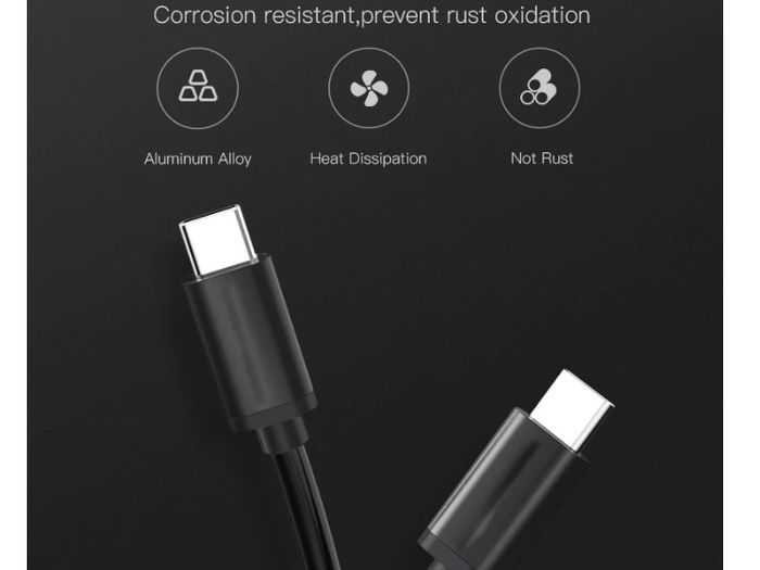 New 1m USB Type C Male to USB Type C Male Data Extension Sync Black Cable #1147