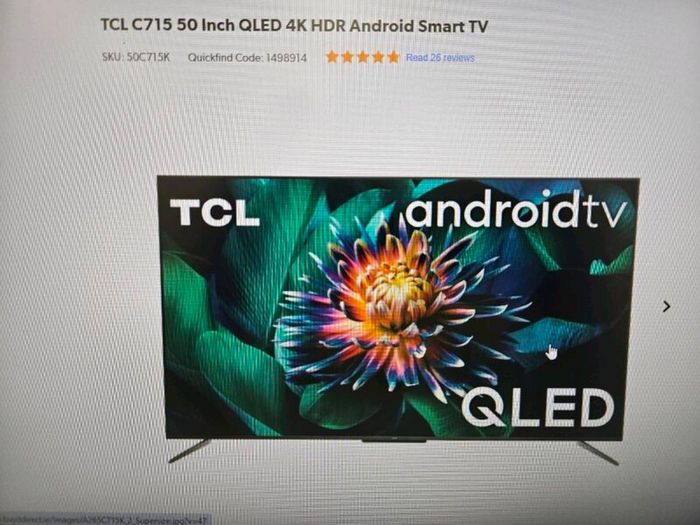 Q Led 50 inch  android 4k Smart TV Tcl