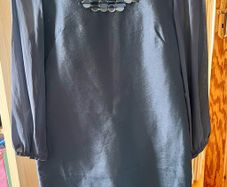 Gorgeous Boden silk navy dress UK10