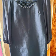 Gorgeous Boden silk navy dress UK10