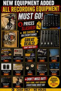 New Equipment Added - All Recording Equipment Must Go
