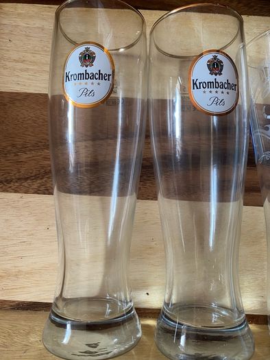 Krombacher beer glasses 0,5 L