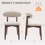Set of 4 Solid Wood Upholstered Dining Chair Image 2