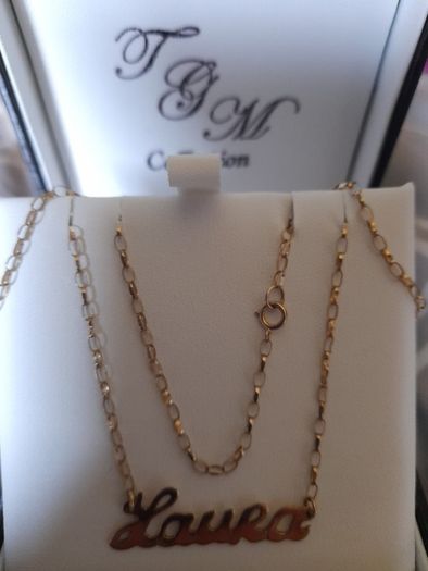 9k gold Laura name chain