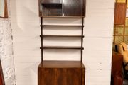 Kai Kristiansen Rosewood wall system with tambour cabinet Denmark 1960s