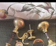 Brass Door Knobs, Door Stopper, Door and Blind Hook  Key Hoke cover - Misc Bundle
