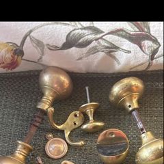 Brass Door Knobs, Door Stopper, Door and Blind Hook  Key Hoke cover - Misc Bundle