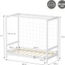Childrens Football Goal Bed 80 by160 cm White Pine, Wooden Frame with Net and Slatted Base, Solid Toddler Soccer Furniture, Sports Theme Single Structure for Boys Girls Bedroom Decoration Image 2