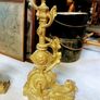 Pair of vintage brass fire dogs Image 3