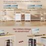 Modern Office Desk with Drawers & Shelves  Rustic Vintage Brown or Natural Oak-White Image 5