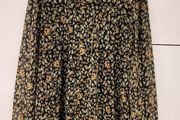 Black and Green Floral Blouse