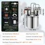 Alcohol Still, 5 Gal / 19 L Stainless Steel Water Alcohol Distiller with Copper Coil for Fast Cooling, Dual Condenser Distiller Kit with Secondary Distillation Image 3