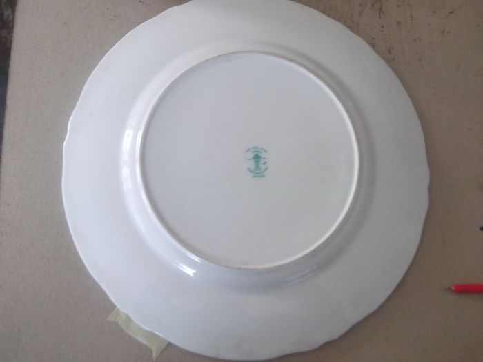 2 antique hand painted staffordshire plates