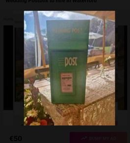 Wedding Post box to hire Waterford