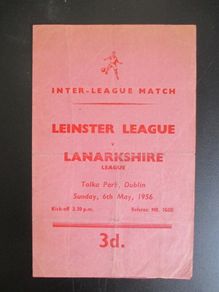 Leinster League V Lanarkshire Inter-league 1956