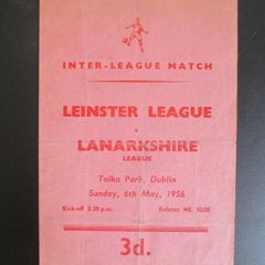 Leinster League V Lanarkshire Inter-league 1956