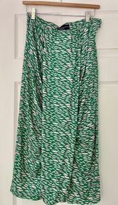 Lennon Courtney Jersey Print Green and Pink Skirt - Size 10 - New with Tags