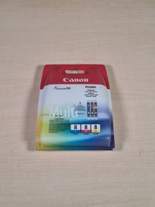 CANON PIXMA 8 printer ink multipack cyan yellow magenta CLI-8C CLI-8M CLI-8Y Brand new sealed