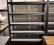 10 Large Industrial Shelving Units Grey Steel & Wood