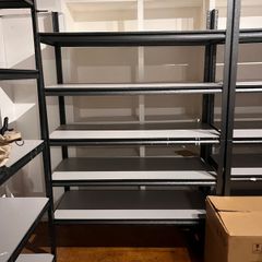 10 Large Industrial Shelving Units Grey Steel & Wood