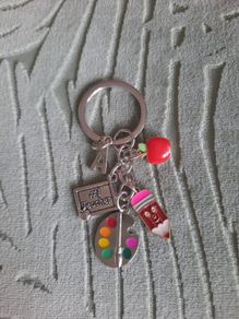 number 1 teacher keyring