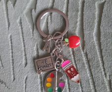 number 1 teacher keyring