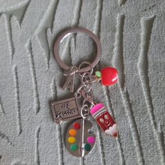 number 1 teacher keyring