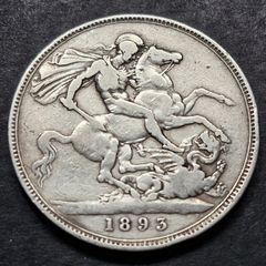 Great Britain 1893 Silver Crown Coin