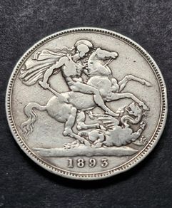 Great Britain 1893 Silver Crown Coin