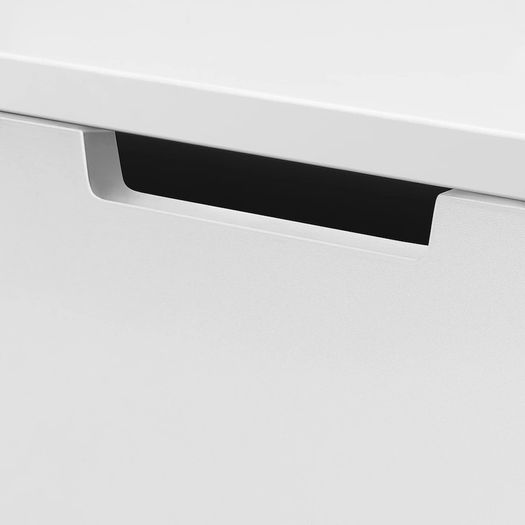 3x NORDLI Chest of 2 drawers, white, 80x54 cm