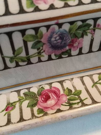 Henry Alcock Victorian Staffordshire Hand Painted Butter Dish