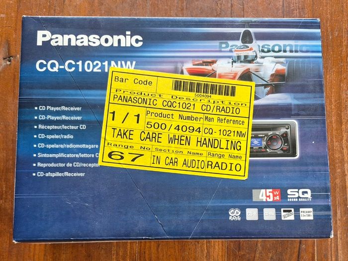 Panasonic CQ-C1021NW RDS car radio FM/AM CD player
