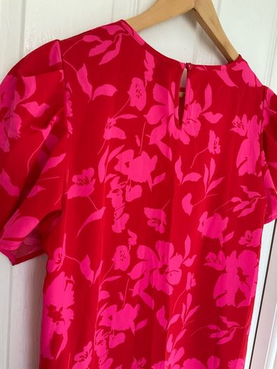 New Emery Rose red and pink floral summer dress size large
