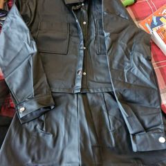 Leather look Short Set, New, Size M