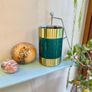 Wine Cooler, Gold Colour Stainless Steel & Green Enamel Image 4