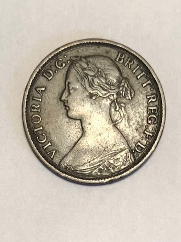 1864 Victoria Farthing Coin