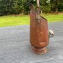 Antique Copper Coal scuttle- Beautiful antique copper coal scuttle with ceramic handle and lions head pivot Image 4