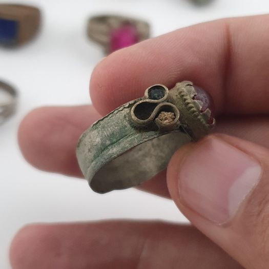 Antique Mix Rings Treasure 15 Assorted Brass Designs